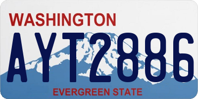 WA license plate AYT2886