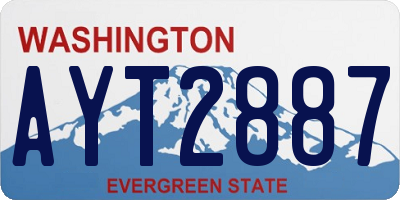 WA license plate AYT2887