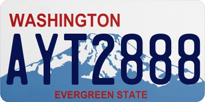 WA license plate AYT2888