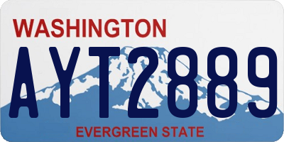 WA license plate AYT2889