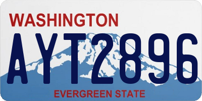 WA license plate AYT2896