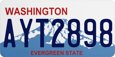 WA license plate AYT2898