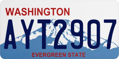 WA license plate AYT2907