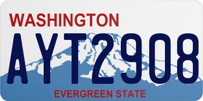 WA license plate AYT2908