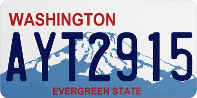 WA license plate AYT2915