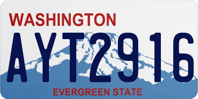 WA license plate AYT2916