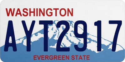 WA license plate AYT2917