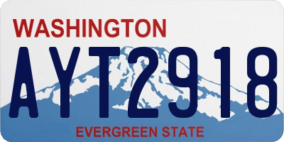 WA license plate AYT2918
