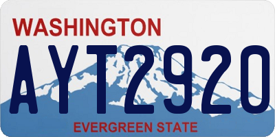 WA license plate AYT2920