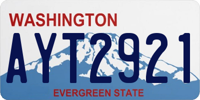 WA license plate AYT2921