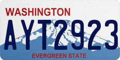 WA license plate AYT2923