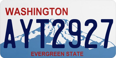 WA license plate AYT2927