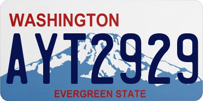 WA license plate AYT2929