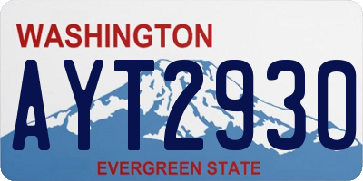 WA license plate AYT2930