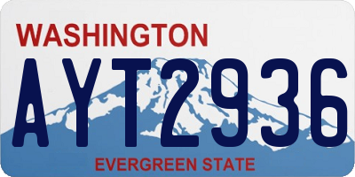 WA license plate AYT2936