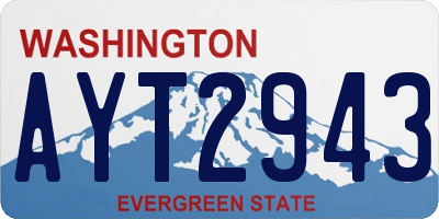 WA license plate AYT2943