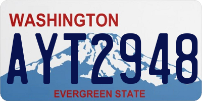 WA license plate AYT2948