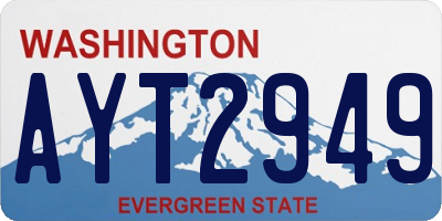 WA license plate AYT2949