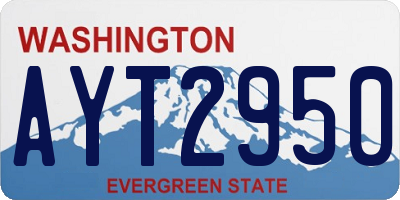 WA license plate AYT2950