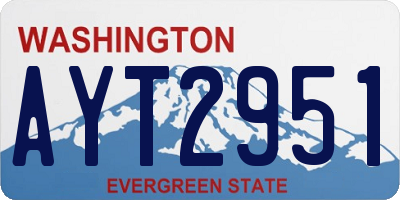 WA license plate AYT2951