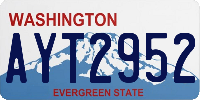 WA license plate AYT2952