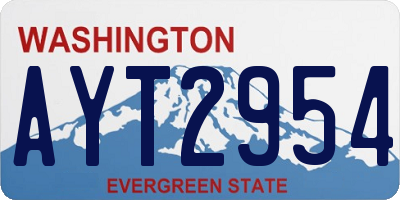 WA license plate AYT2954