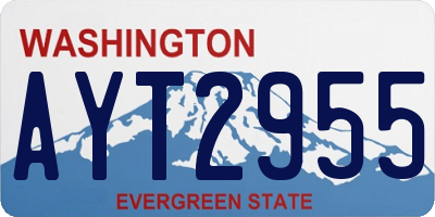 WA license plate AYT2955