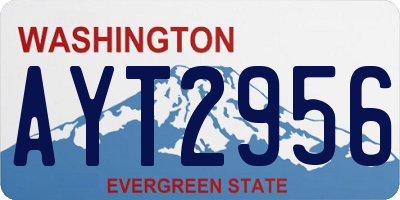 WA license plate AYT2956