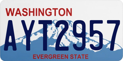 WA license plate AYT2957