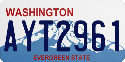 WA license plate AYT2961