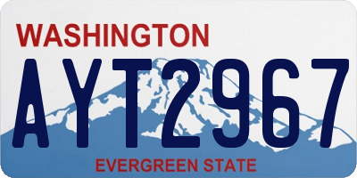 WA license plate AYT2967