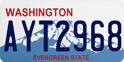 WA license plate AYT2968