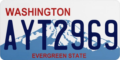 WA license plate AYT2969
