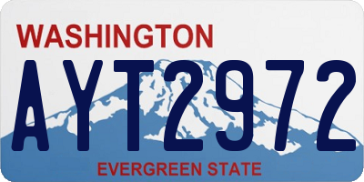 WA license plate AYT2972