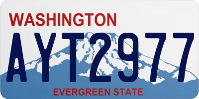 WA license plate AYT2977