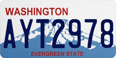 WA license plate AYT2978