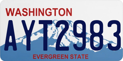 WA license plate AYT2983