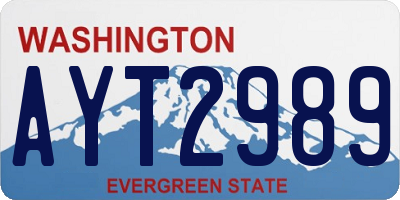 WA license plate AYT2989