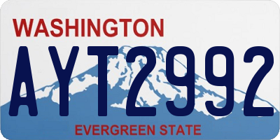 WA license plate AYT2992