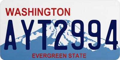 WA license plate AYT2994