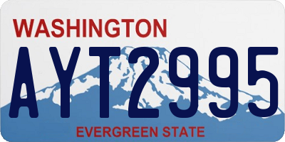 WA license plate AYT2995