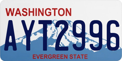 WA license plate AYT2996