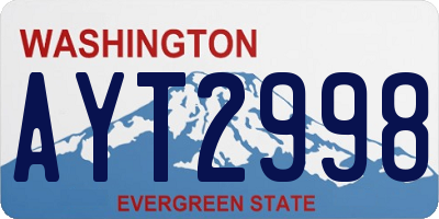 WA license plate AYT2998