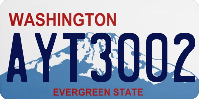 WA license plate AYT3002