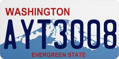 WA license plate AYT3008