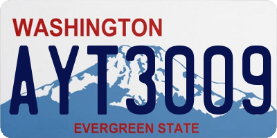 WA license plate AYT3009