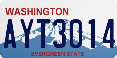 WA license plate AYT3014