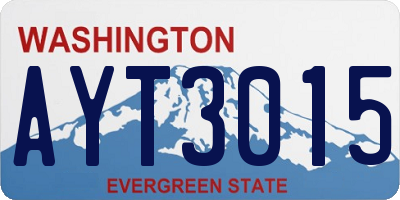 WA license plate AYT3015