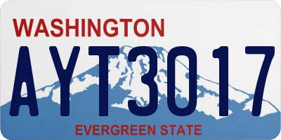 WA license plate AYT3017