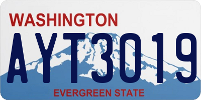 WA license plate AYT3019